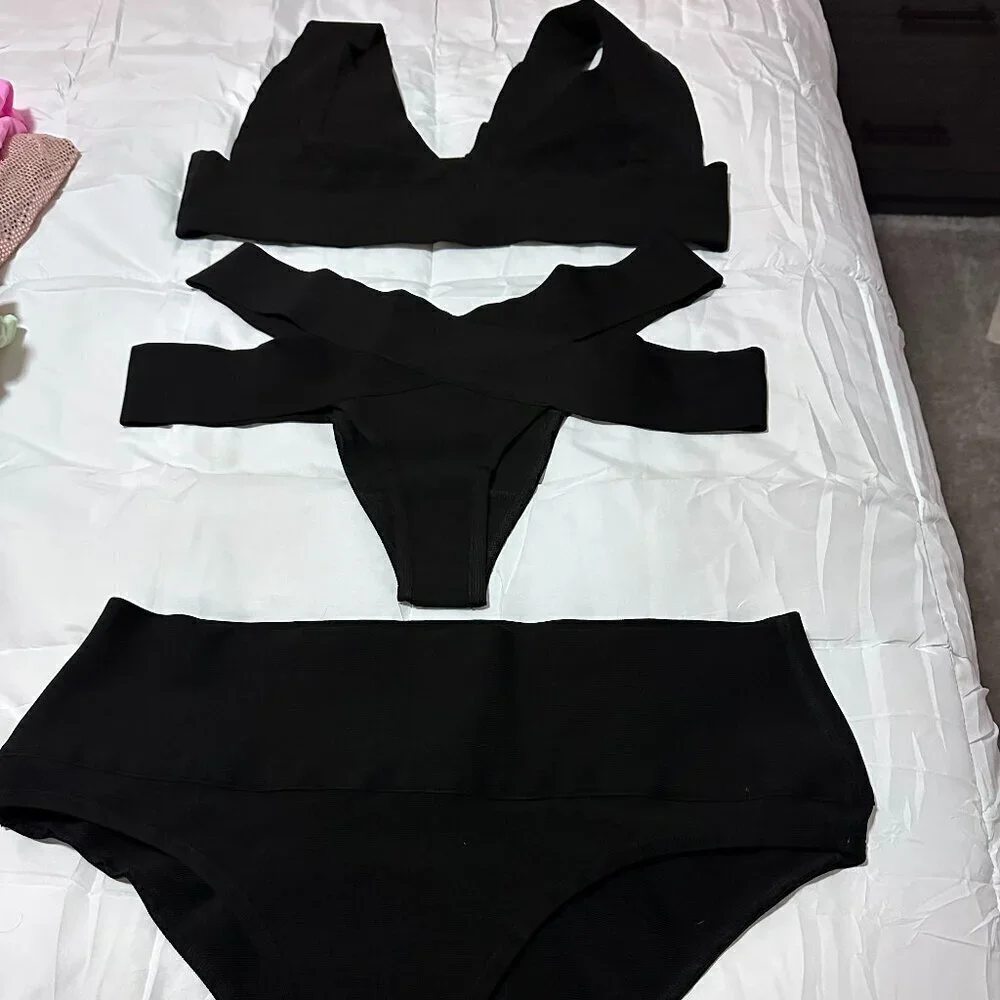 SKMS PLUS SIZE - Knit Beachwear Color ONYX
